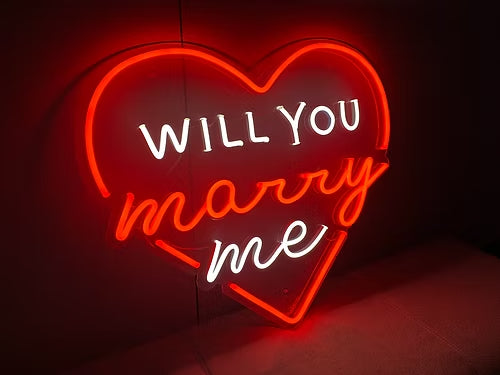 Will You Marry Me Neon Sign Light