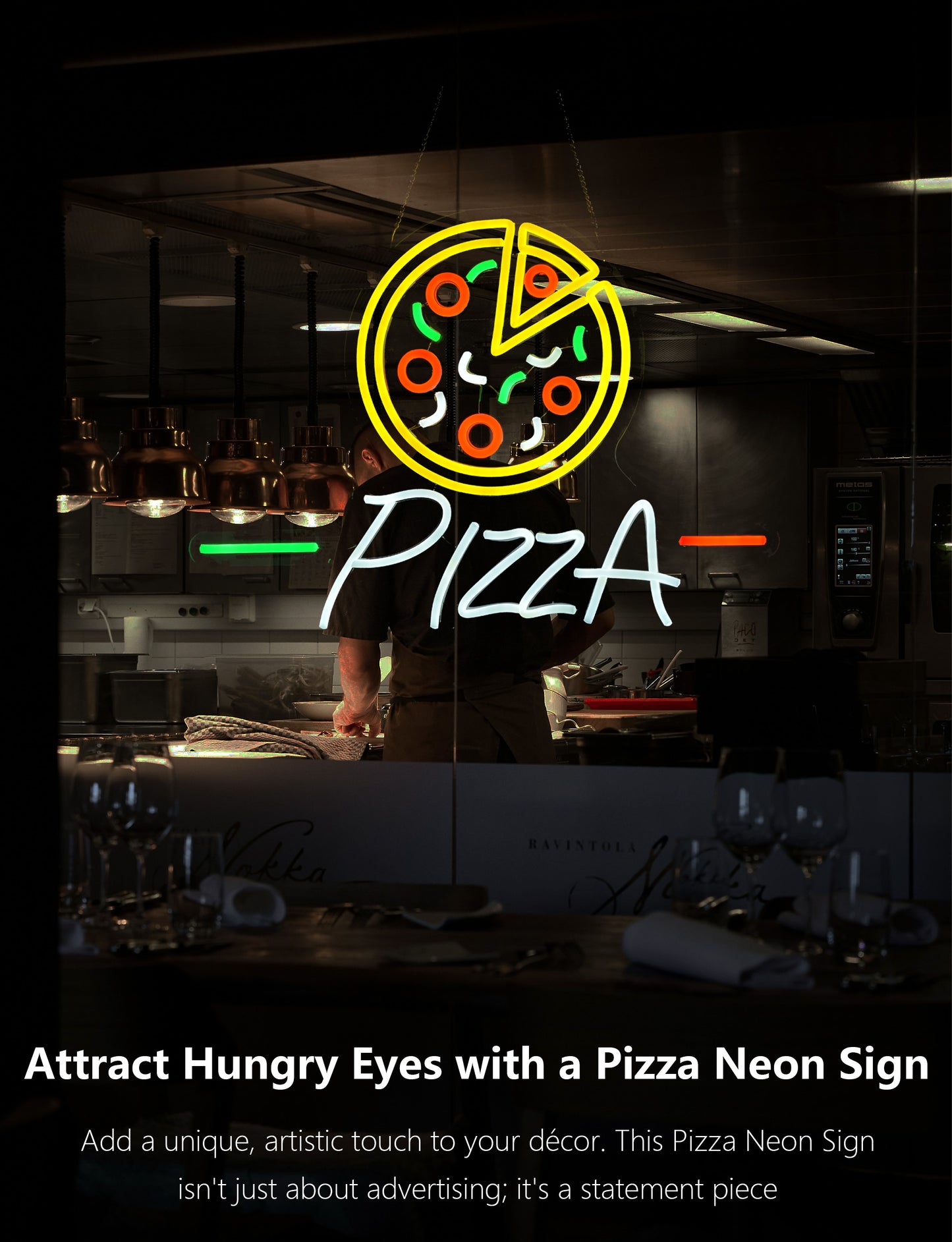 Pizza Neon Sign  For Restaurant Wall Decor
