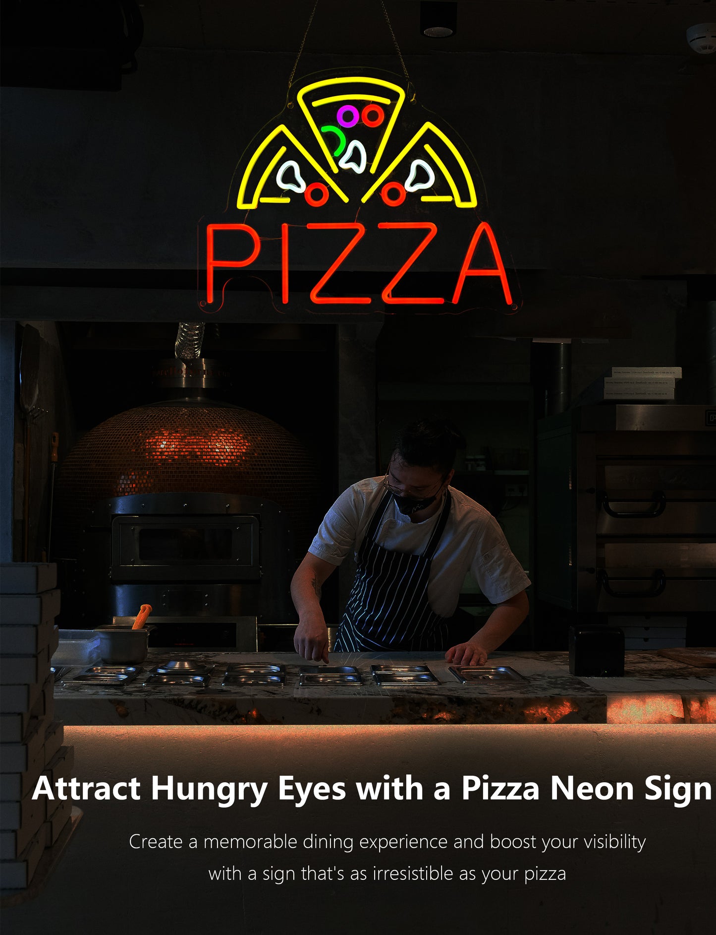 Pizza Neon Sign  For Restaurant Wall Decor