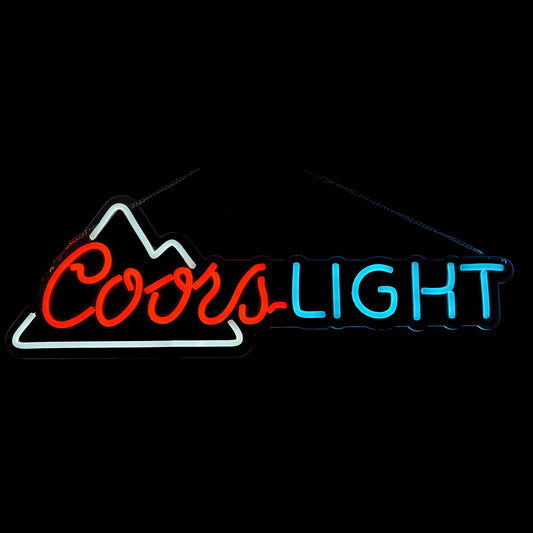 Coors Light Mountain Logo Neon Sign