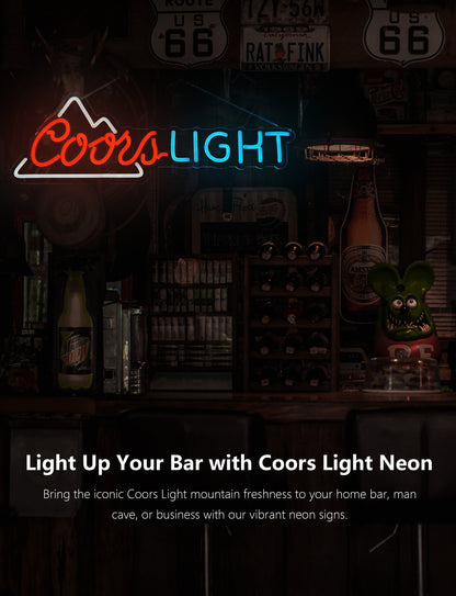 Coors Light Mountain Logo Neon Sign