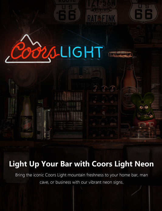 Coors Light Mountain Logo Neon Sign