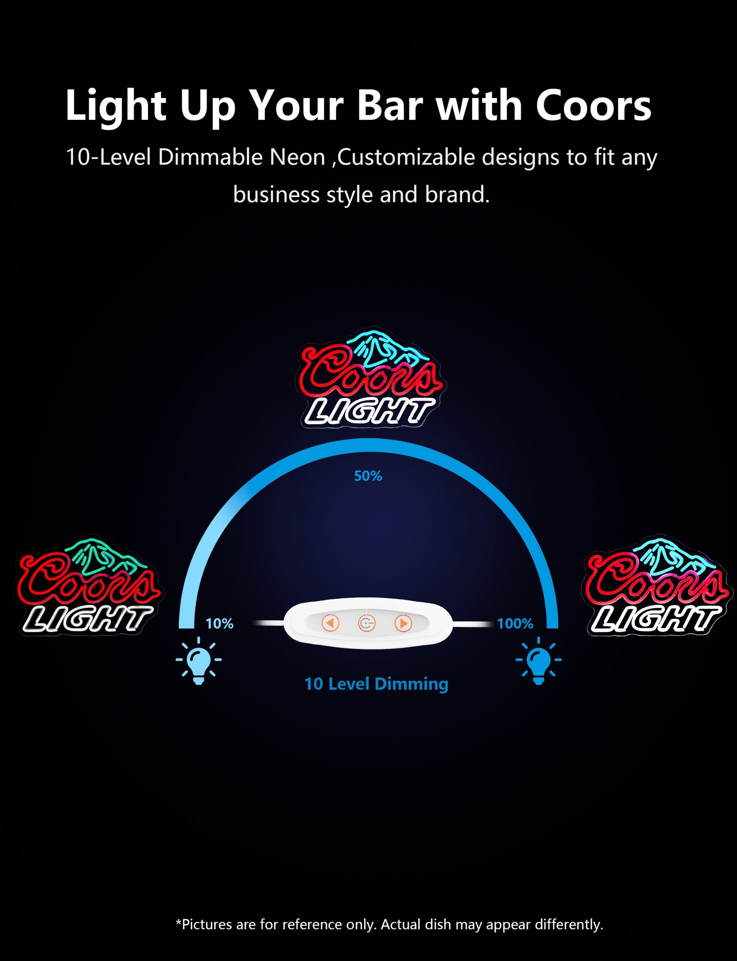 Coors Light Led Neon Sign For Bar Wall Decor