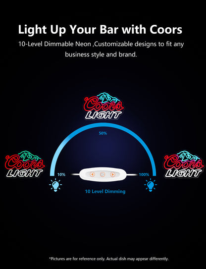 Coors Light Led Neon Sign For Bar Wall Decor