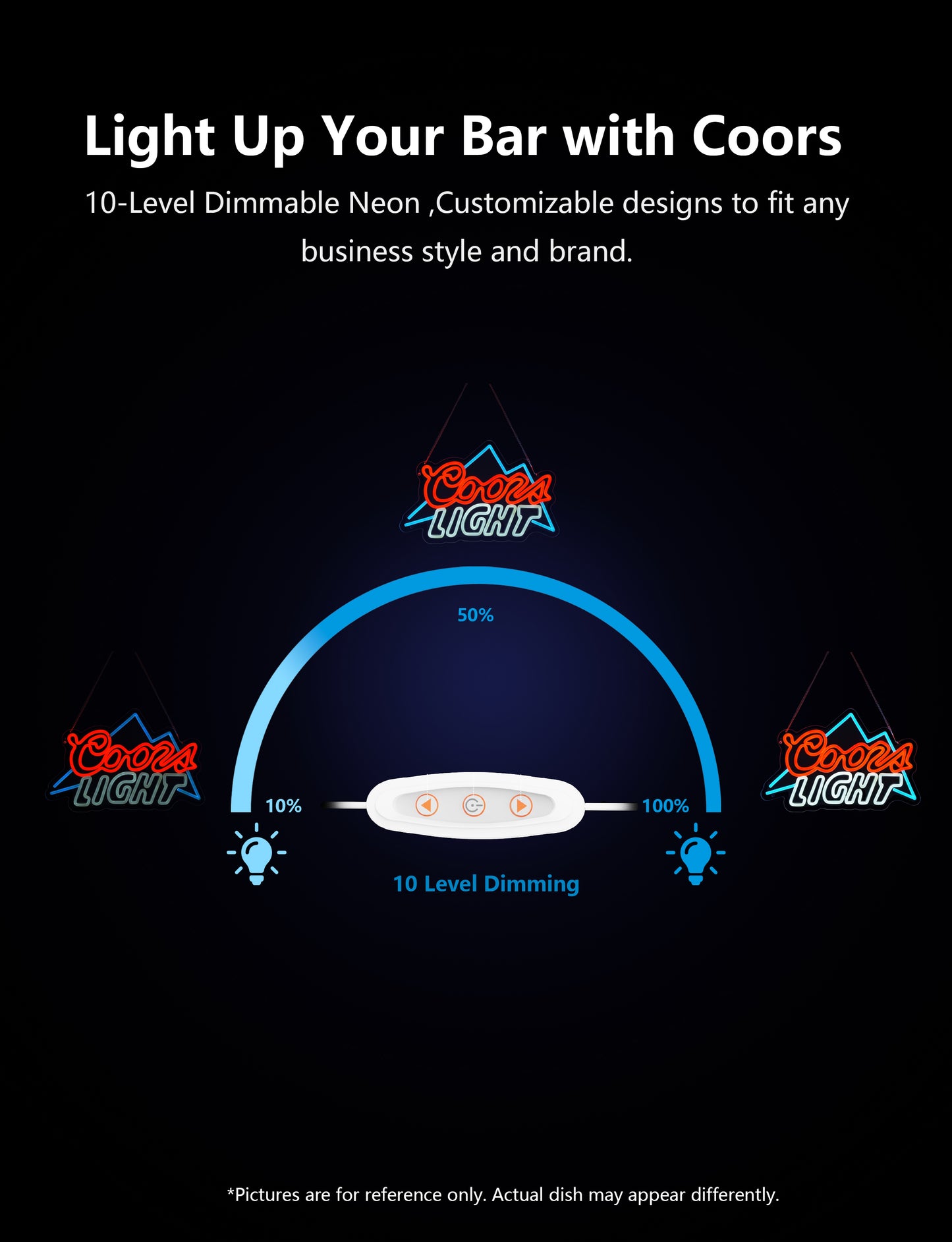 Coors Light Mountain Logo Neon Sign