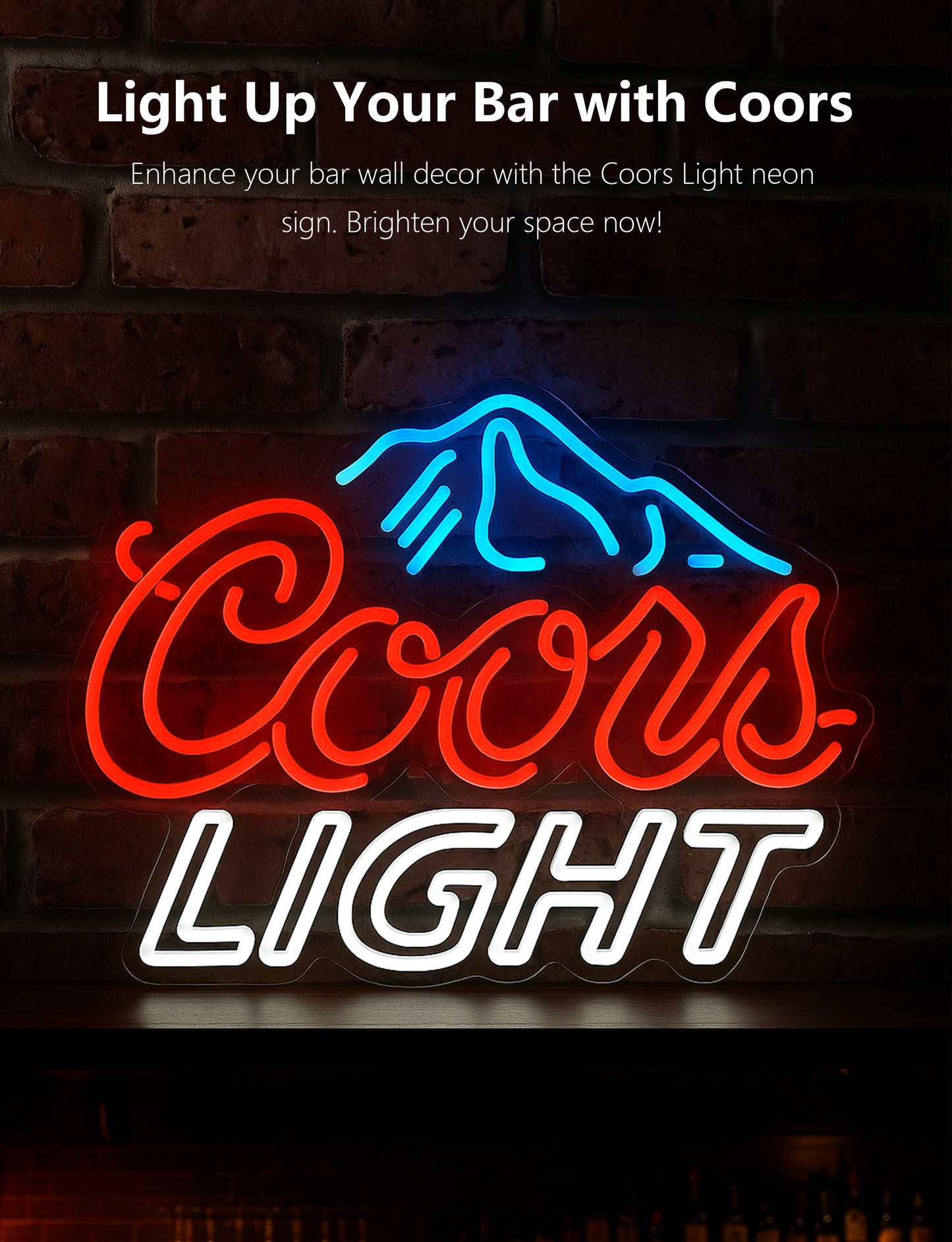 Coors Light Led Neon Sign For Bar Wall Decor