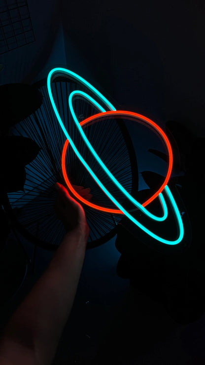 Space Planet Led Neon Sign for Nature Inspired Wall Art