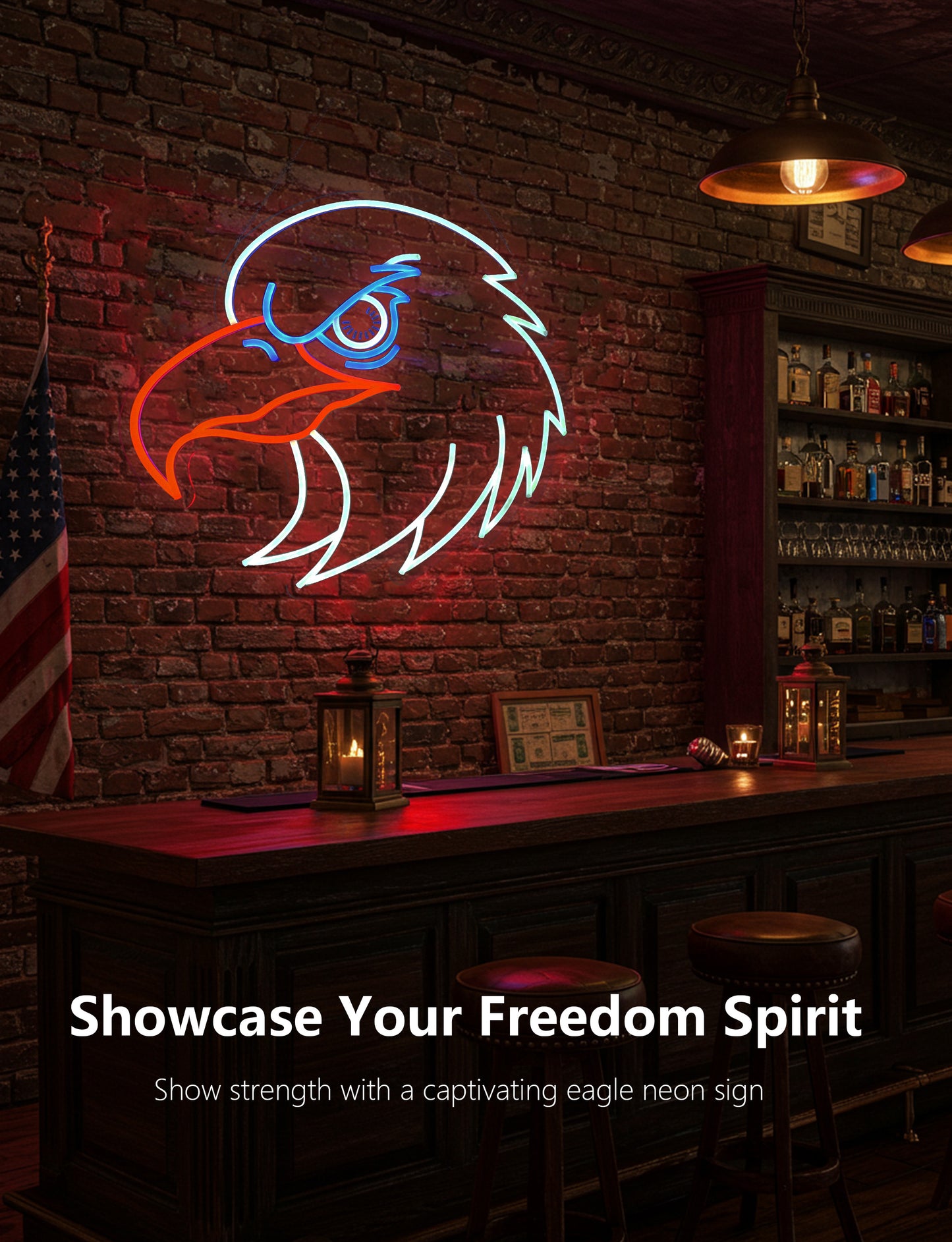 Bald Eagle Neon Sign  Light