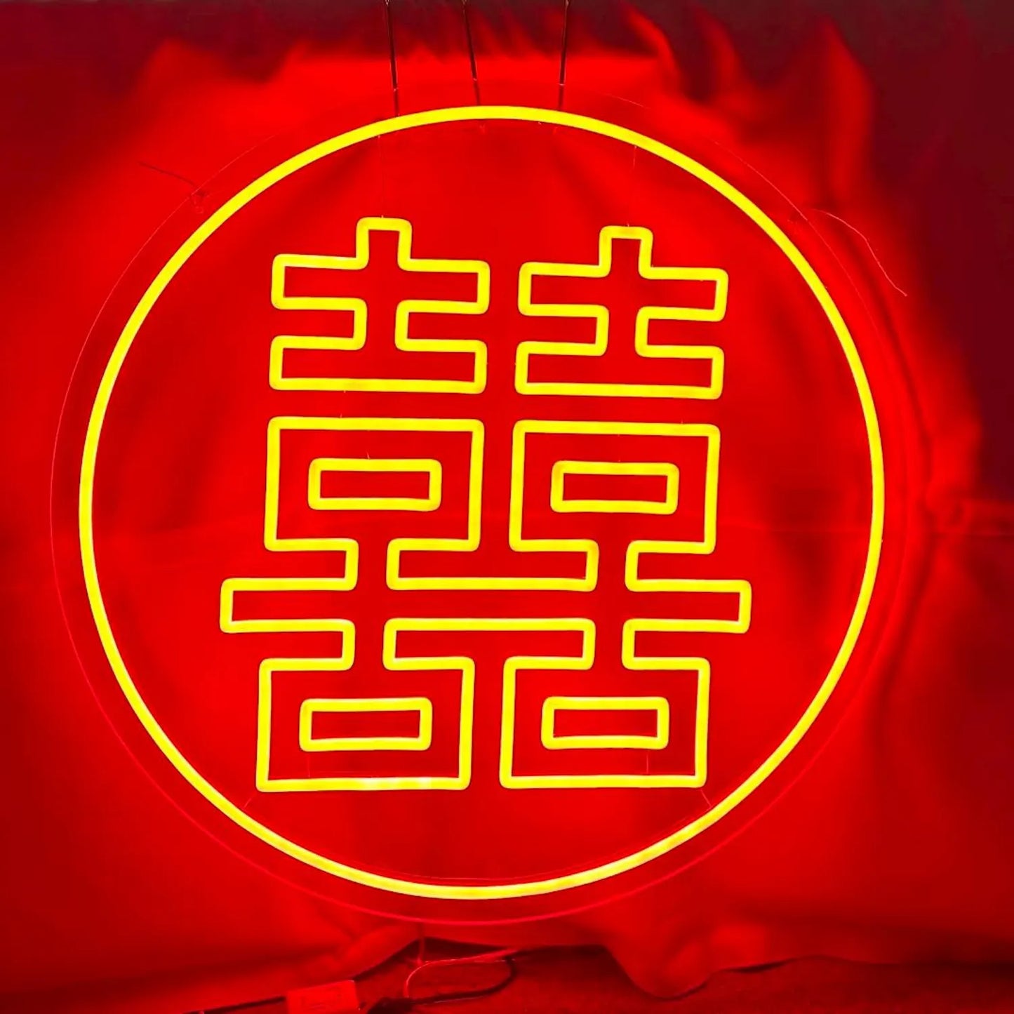 Chinese Double Happiness Neon Sign Light