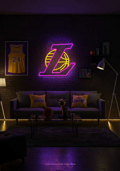 Lakers Basketball Neon Sign Light