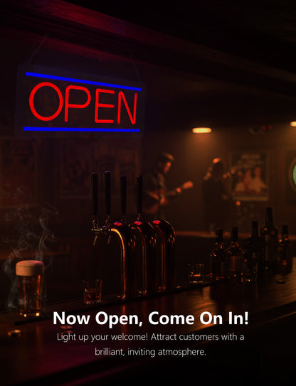 Bright LED Neon Open Sign for Business Window