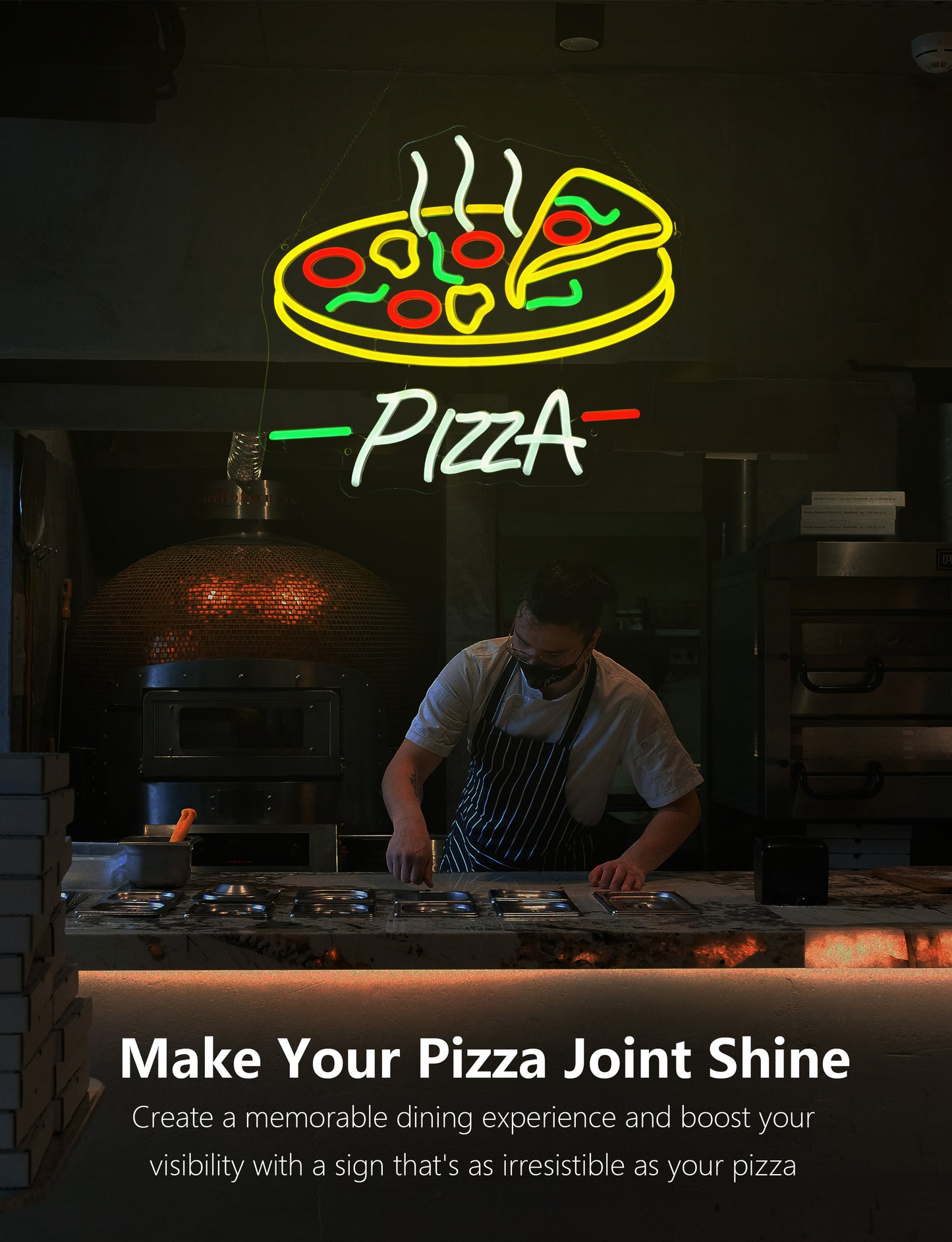 Pizza Slice Neon Sign Light
