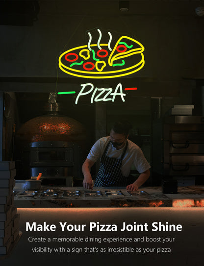Pizza Slice Neon Sign Light