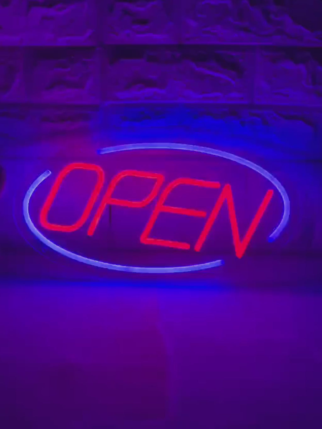 Open Neon Sign for Business Wall Decor