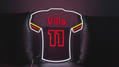 Villa #11 Football Glow Jersey Neon Sign Light