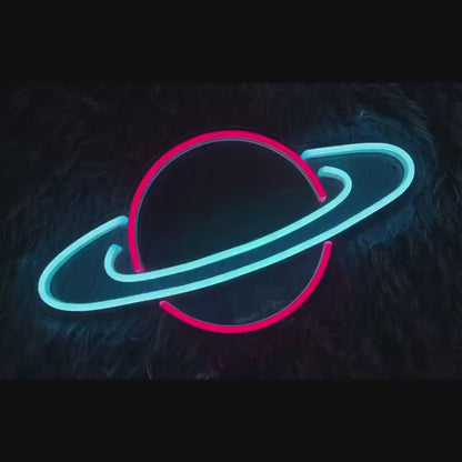 Space Planet Led Neon Sign for Nature Inspired Wall Art