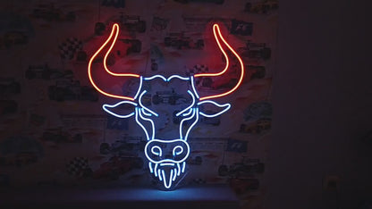 Longhorn Bull Neon Sign For Cowboy Wall Decor