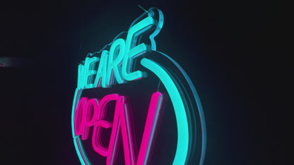 Bright LED Neon Open Sign for Business Window