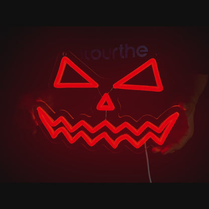 Pumpkin Neon Sign For Halloween Party Wall Decor