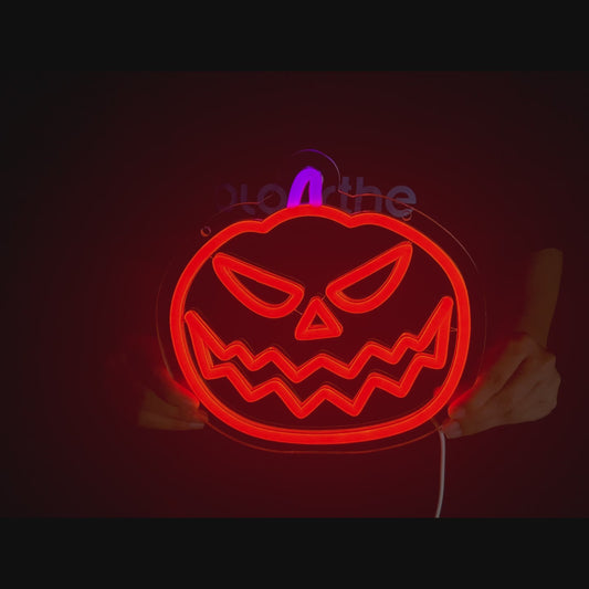 Halloween Pumpkin Neon Sign For Wall Decor