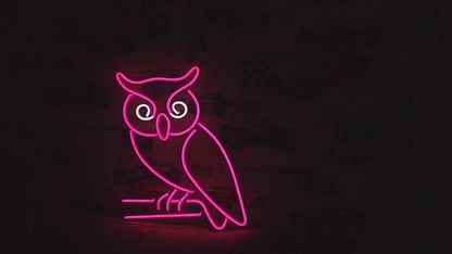 Owl Neon Sign For Wall Decor