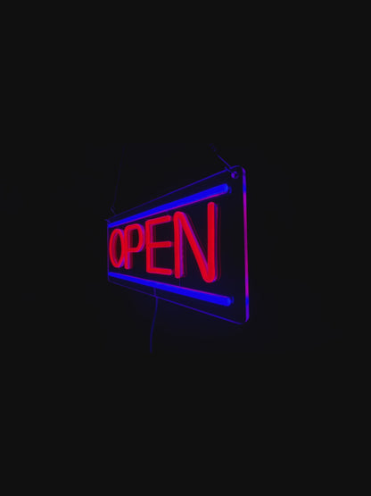 Bright LED Neon Open Sign for Business Window