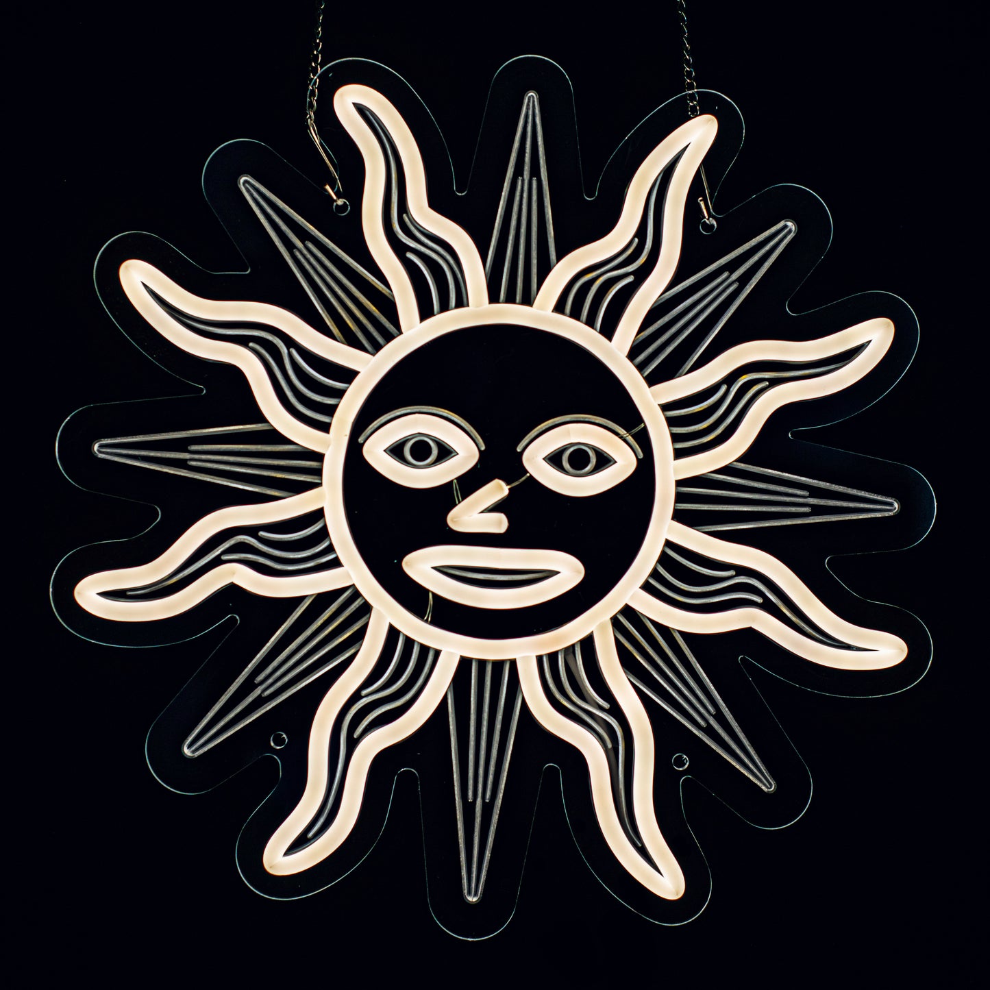 Sun Face Neon Sign Light