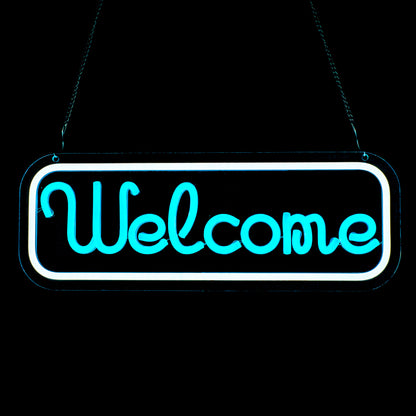 Bright LED Welcome Neon Sign For Business Window