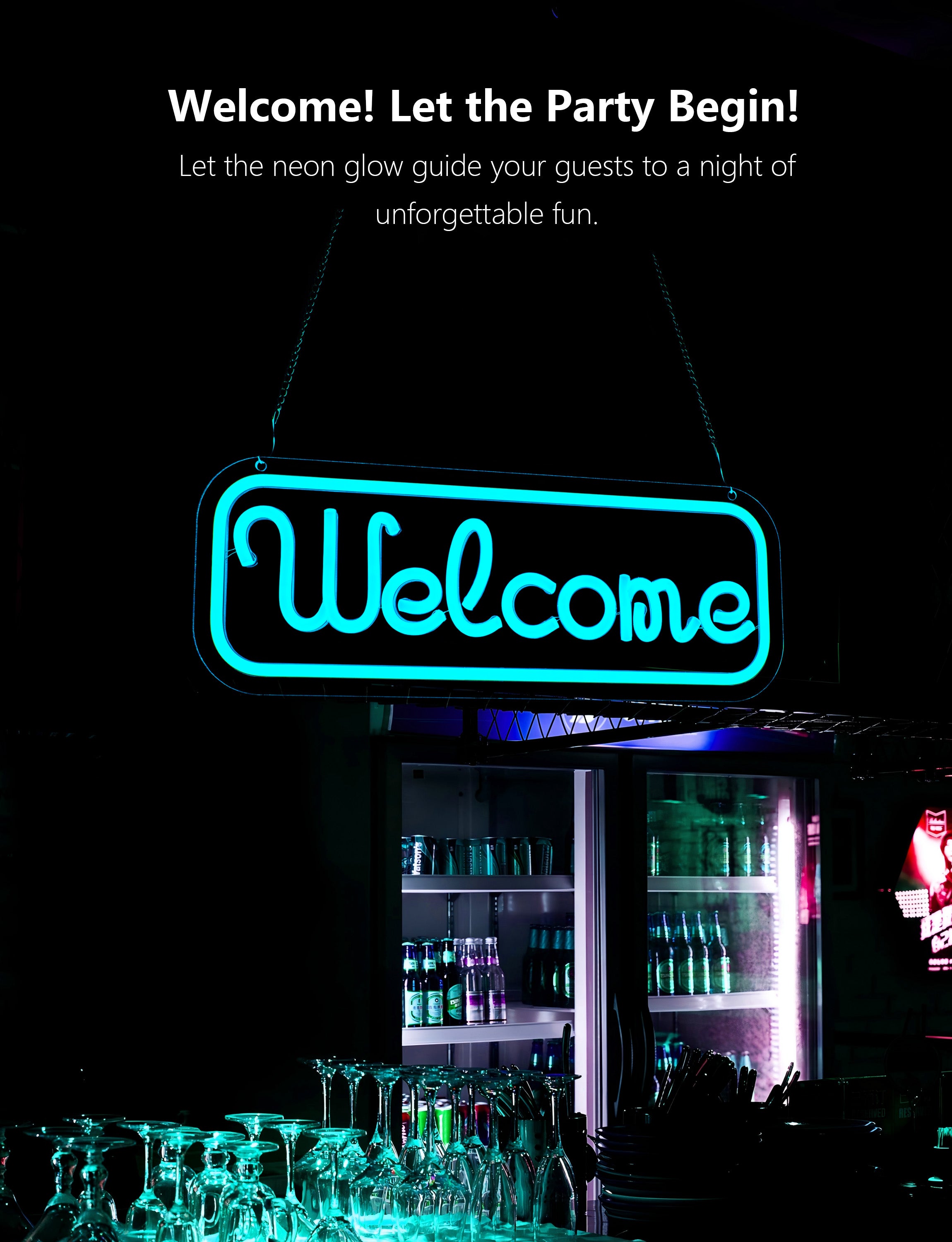 Welcome Neon Sign Light