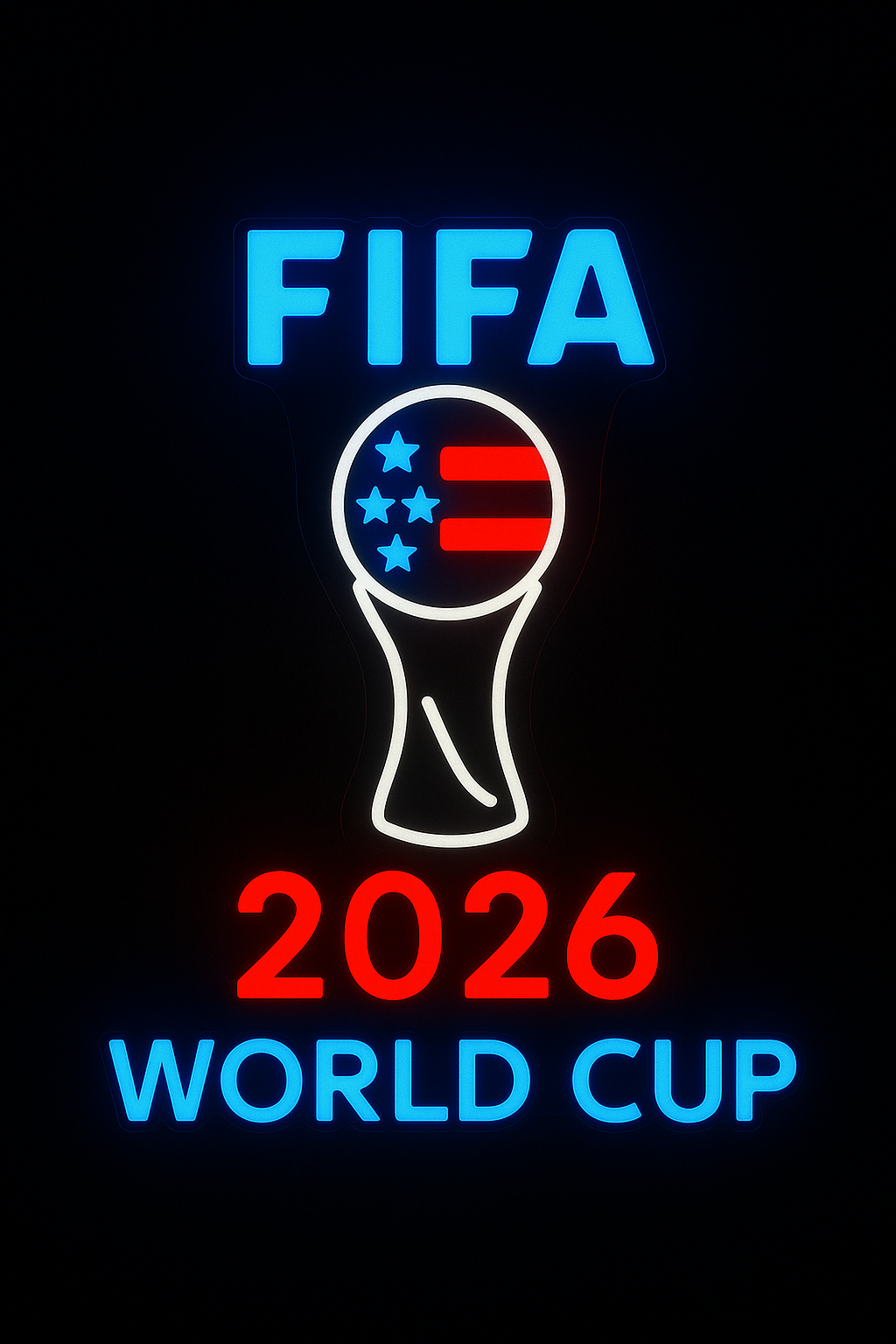 2026 FIFA World Cup Trophy Neon Sign Light For Wall Decor